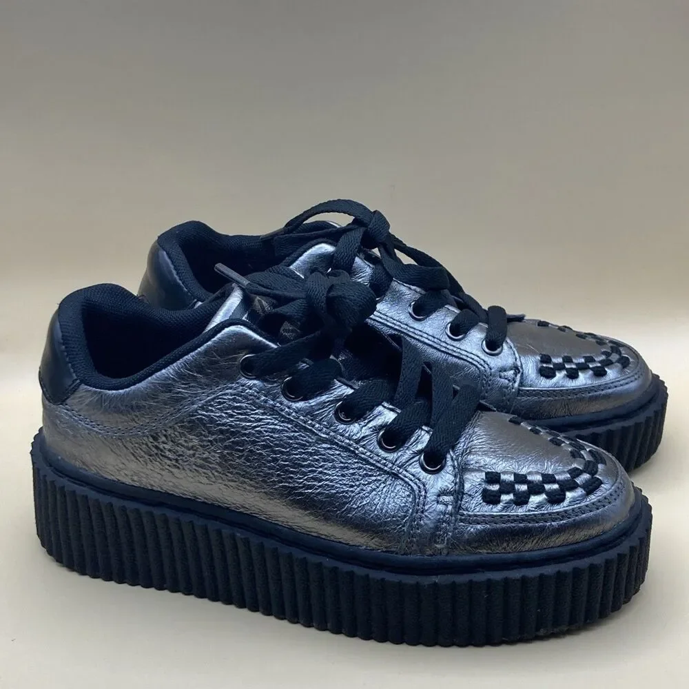 T.U.K Graphite Casbah Creeper Platform Goth Shoes Size Womens 5 Men 3 Kids 3
